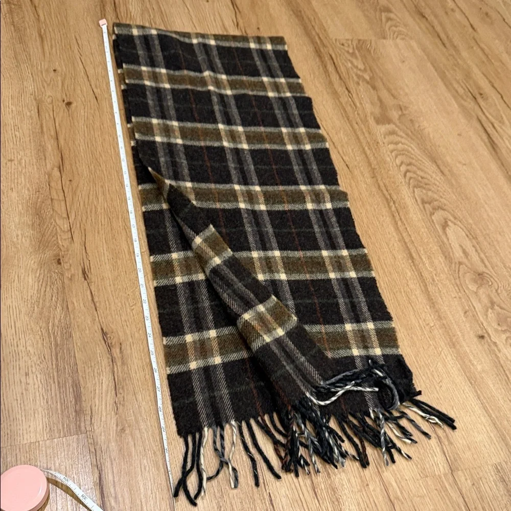 L.L. Bean Plaid Scarf - Black, Brown, and Gray